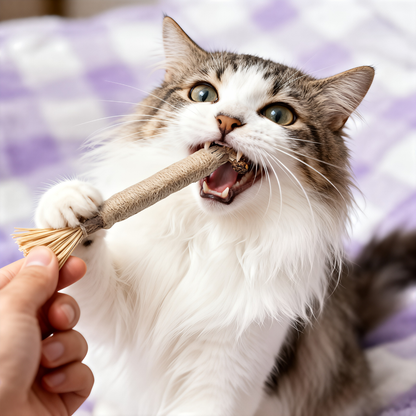 NEGUSY Natural Silvervine Dental Sticks– The Ultimate 100% Natural Cat Toy & Teeth Cleaner